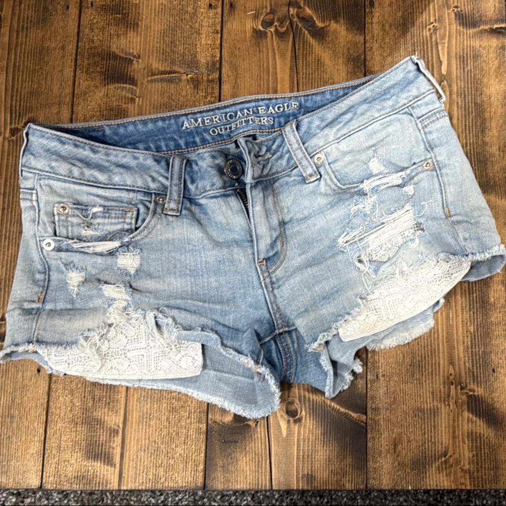 American Eagle Distressed Denim Shorts